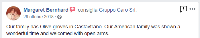 Recensione cliente prodotti agroalimentari di Gruppo Caro