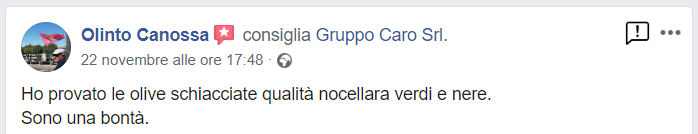 Recensione cliente prodotti agroalimentari di Gruppo Caro