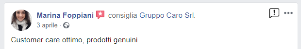 Recensione cliente prodotti agroalimentari di Gruppo Caro