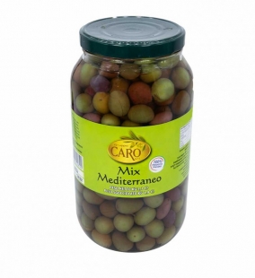 Olive Siciliane Miste (Mix Mediterraneo) in Barattolo di Vetro