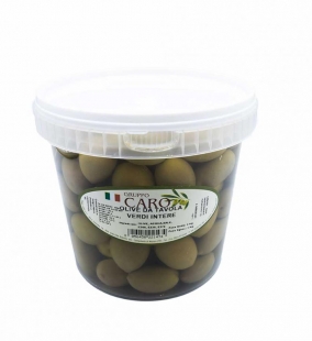 Olive Verdi Greche da Aperitivo Intere in salamoia
