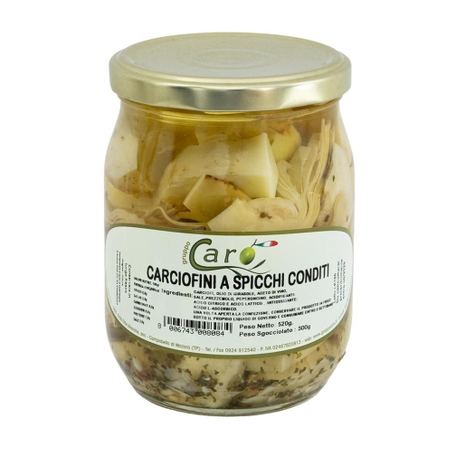 Immagine cover prodotto Carciofini sott'olio a spicchi conditi