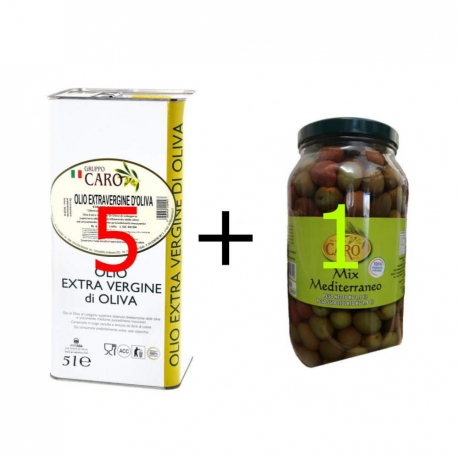 immagine 0 di 25Litri Olio EVO Nocellara più Olive Miste Siciliane 3Kg