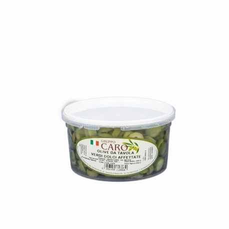 immagine 2 di Olive Verdi affettate dolcificate Nocellara in salamoia