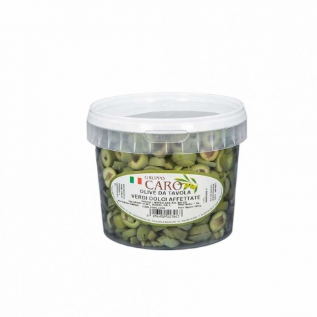immagine 3 di Olive Verdi affettate dolcificate Nocellara in salamoia