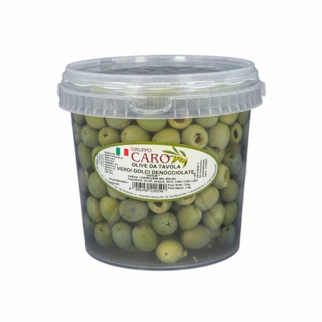 immagine Olive Verdi denocciolate dolcificate Nocellara in salamoia