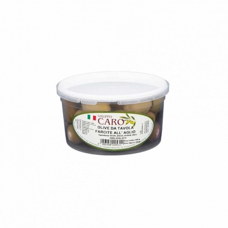 immagine 2 di Olive verdi farcite all'aglio in salamoia