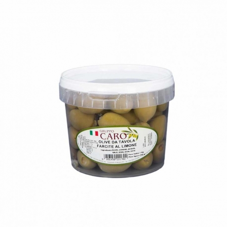 immagine 3 di Olive verdi farcite al limone in salamoia