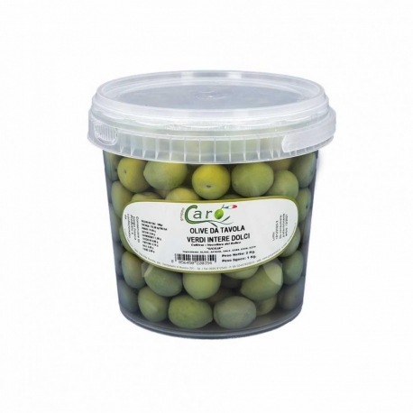 immagine Olive Verdi intere dolcificate Nocellara in salamoia
