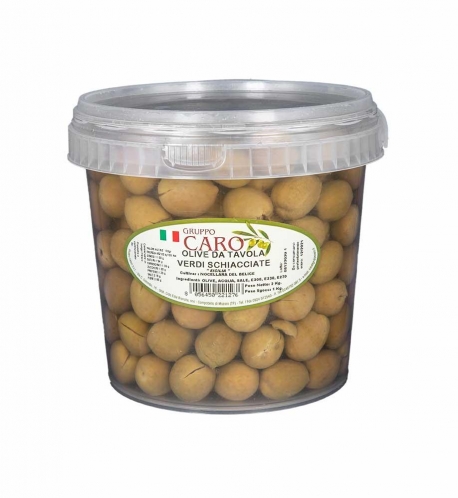 immagine Olive Verdi Schiacciate Nocellara in salamoia